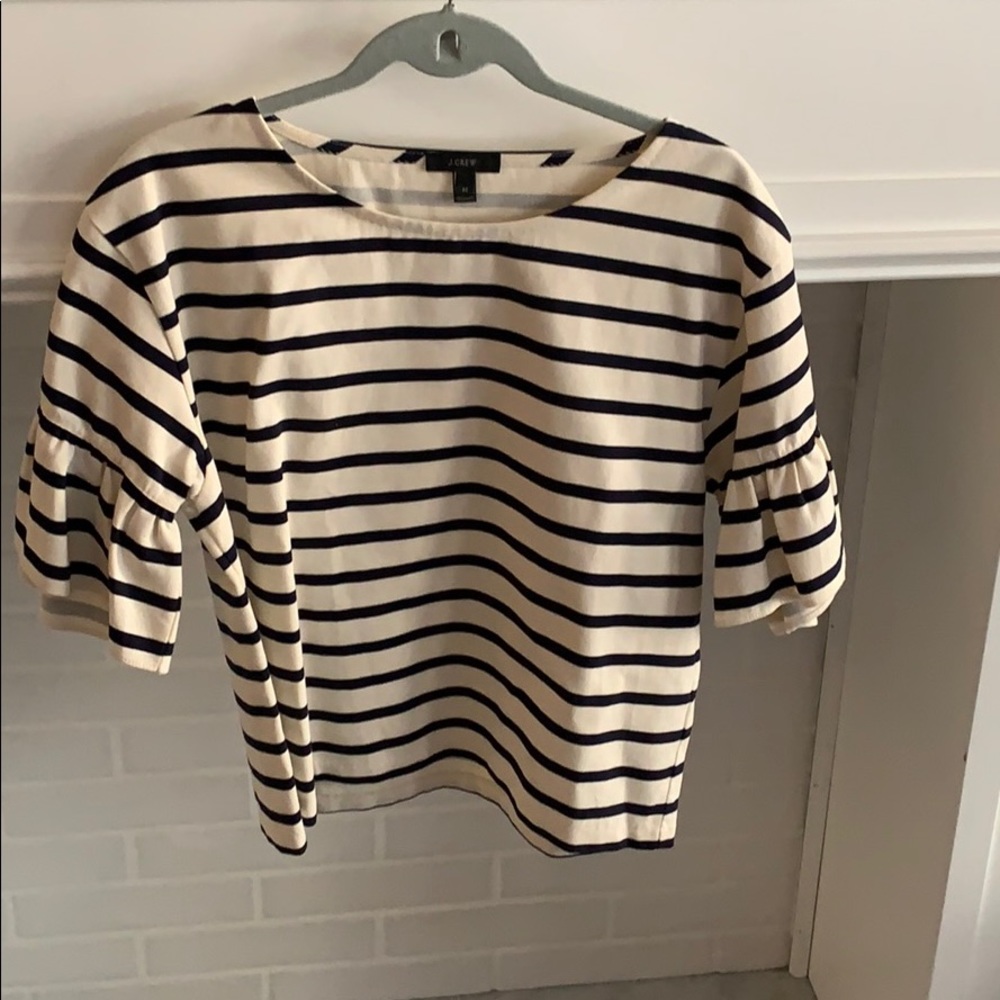 JCrew Blue & White Stripe Shirt • Size M